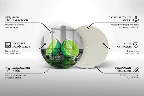 Tocător de bucătărie Lime suculente și apă