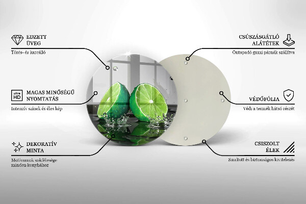 Tocător de bucătărie Lime suculente și apă