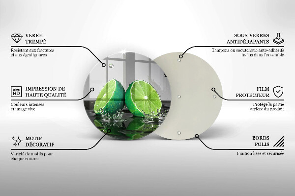 Tocător de bucătărie Lime suculente și apă