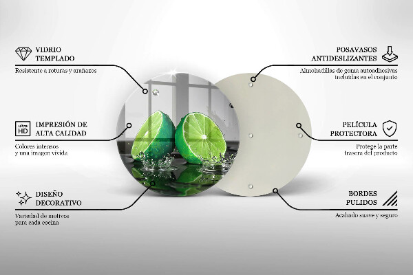 Tocător de bucătărie Lime suculente și apă