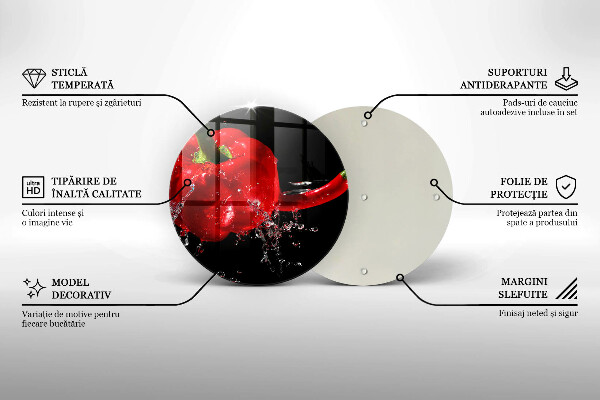 Tocător de bucătărie Ardei roșii în apă