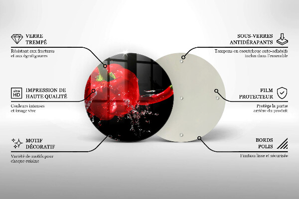 Tocător de bucătărie Ardei roșii în apă