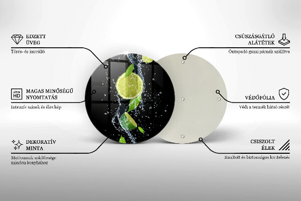 Tocător de bucătărie Lime suculente în apă
