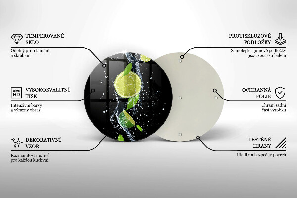 Tocător de bucătărie Lime suculente în apă