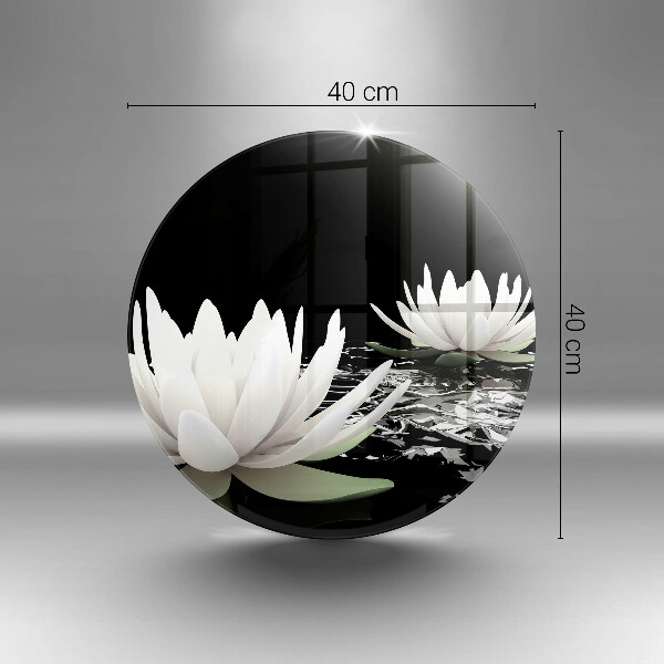 Tocător de bucătărie Crini albi pe apă