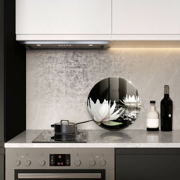 Tocător de bucătărie Crini albi pe apă