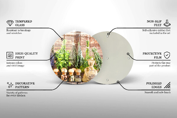 Tocător de bucătărie Ierburi condimente și lemn