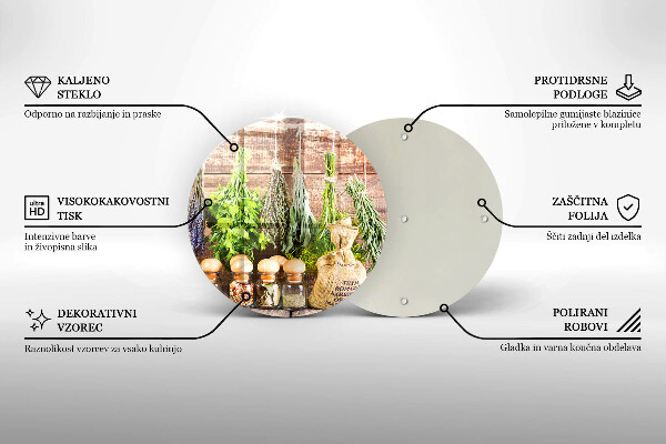 Tocător de bucătărie Ierburi condimente și lemn