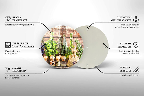 Tocător de bucătărie Ierburi condimente și lemn