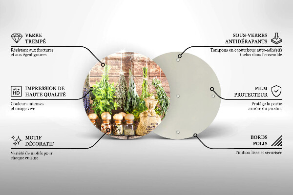 Tocător de bucătărie Ierburi condimente și lemn