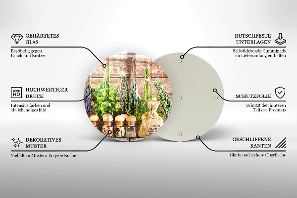 Tocător de bucătărie Ierburi condimente și lemn