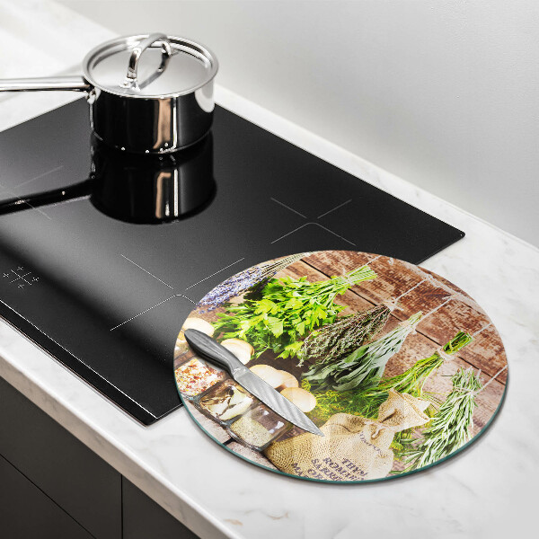 Tocător de bucătărie Ierburi condimente și lemn