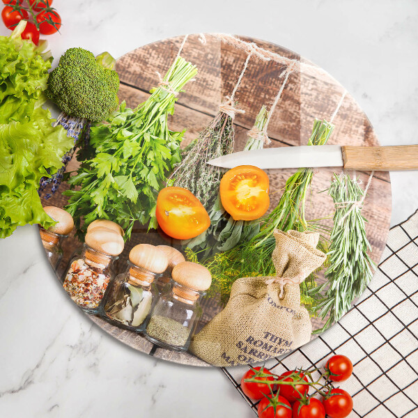 Tocător de bucătărie Ierburi condimente și lemn