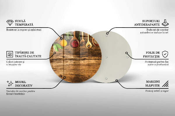 Tocător de bucătărie Linguri de lemn de condimente