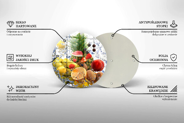Tocător de bucătărie Fructe suculente și apă