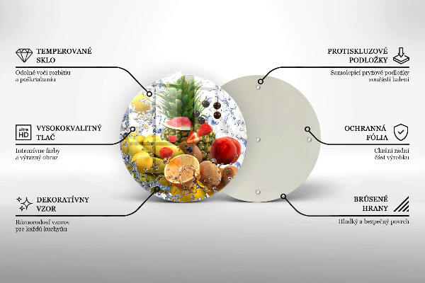 Tocător de bucătărie Fructe suculente și apă