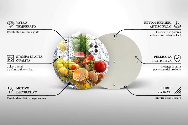 Tocător de bucătărie Fructe suculente și apă