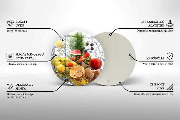 Tocător de bucătărie Fructe suculente și apă