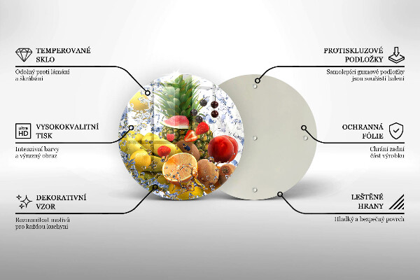 Tocător de bucătărie Fructe suculente și apă