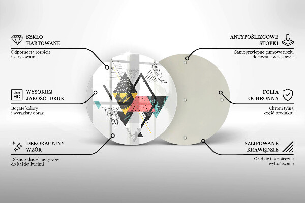 Tocător de bucătărie Triunghiuri abstracte