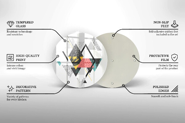 Tocător de bucătărie Triunghiuri abstracte