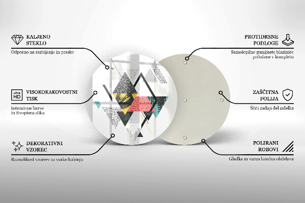 Tocător de bucătărie Triunghiuri abstracte