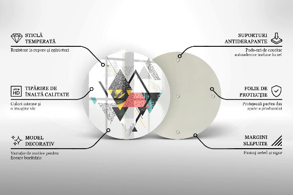 Tocător de bucătărie Triunghiuri abstracte