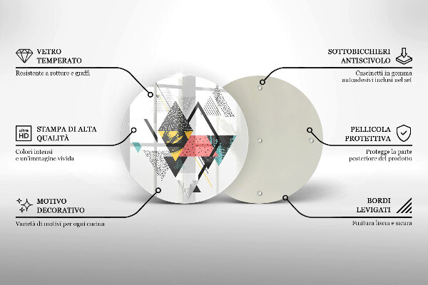 Tocător de bucătărie Triunghiuri abstracte