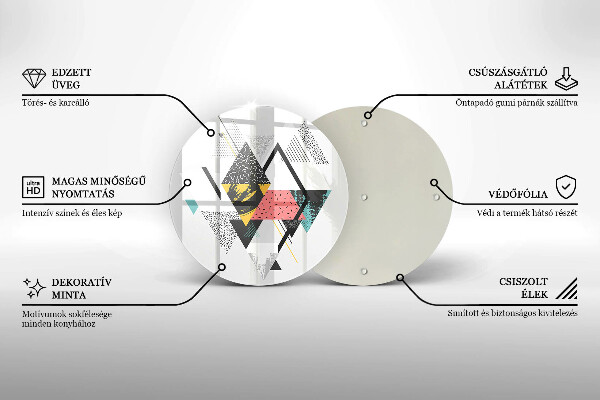 Tocător de bucătărie Triunghiuri abstracte