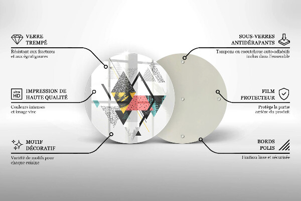 Tocător de bucătărie Triunghiuri abstracte