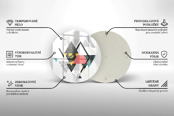 Tocător de bucătărie Triunghiuri abstracte