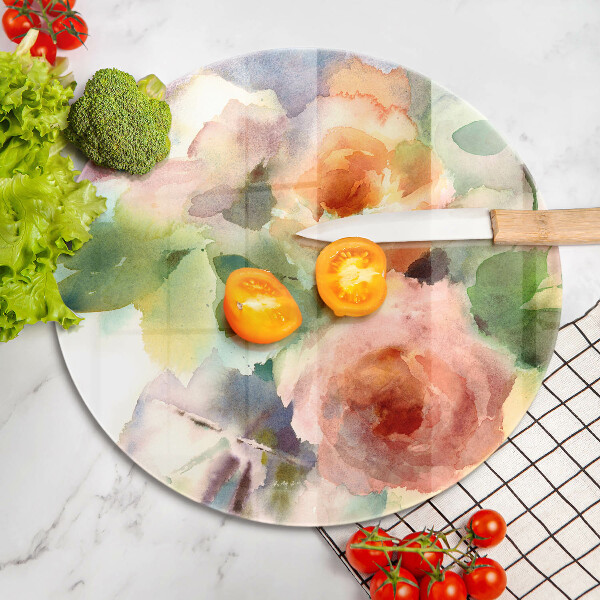 Tocător de bucătărie Flori pictate