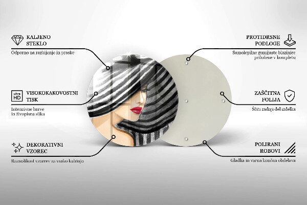 Tocător de bucătărie Femeie cu pălărie