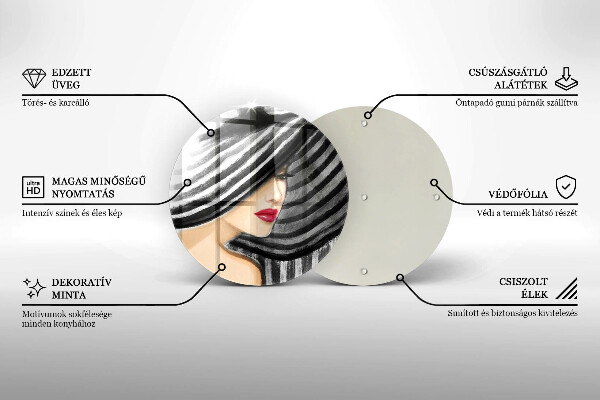 Tocător de bucătărie Femeie cu pălărie