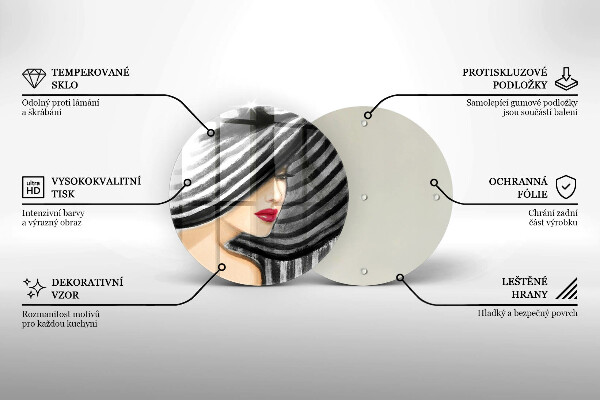 Tocător de bucătărie Femeie cu pălărie