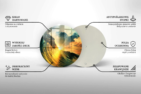 Tocător de bucătărie Val și apus