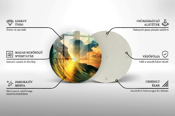 Tocător de bucătărie Val și apus