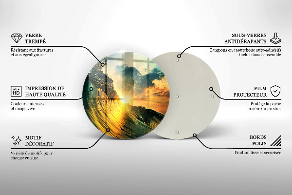 Tocător de bucătărie Val și apus