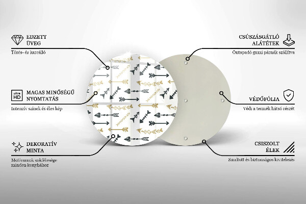 Tocător de bucătărie Model de săgeți Boho