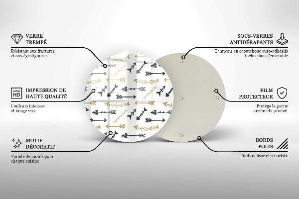 Tocător de bucătărie Model de săgeți Boho