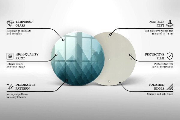 Tocător de bucătărie Munți abstracti