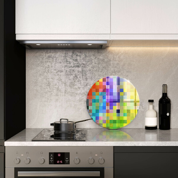 Tocător de bucătărie Pătrate de pixeli colorate