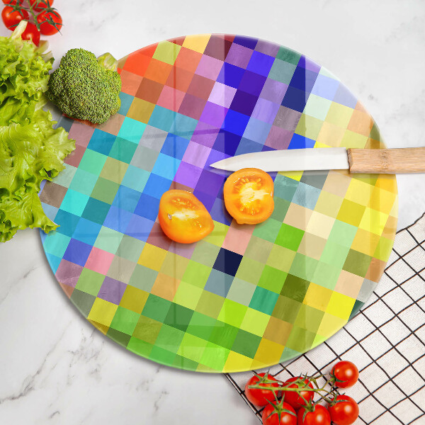 Tocător de bucătărie Pătrate de pixeli colorate