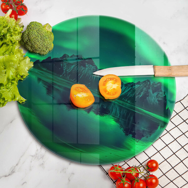 Tocător de bucătărie Peisaj cu aurora boreală