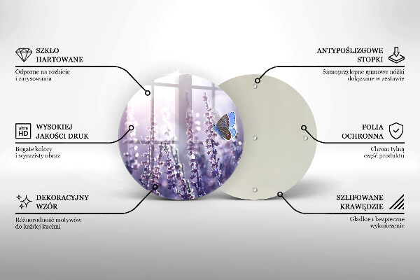 Tocător de bucătărie Flori sălbatice și fluture