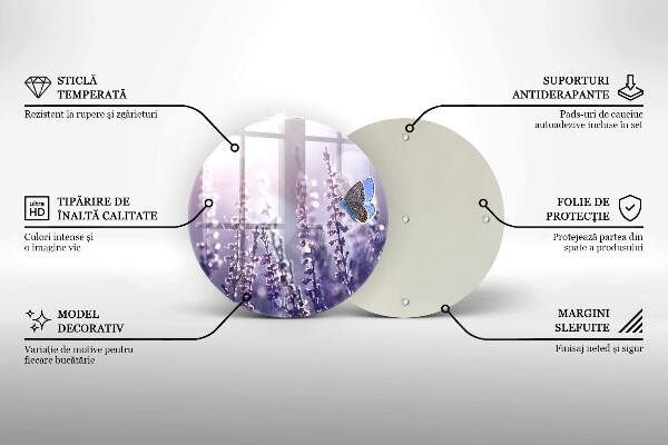 Tocător de bucătărie Flori sălbatice și fluture