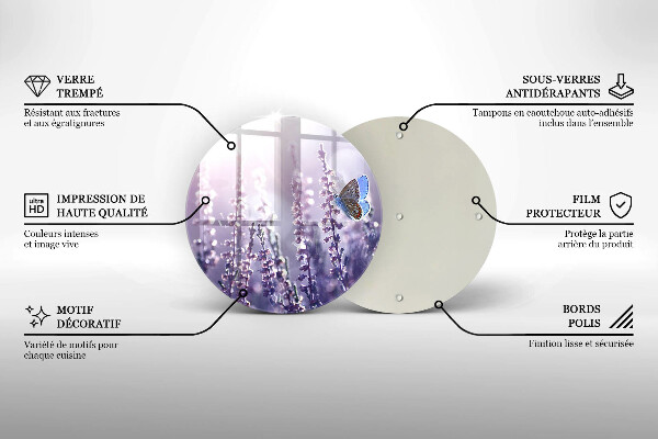 Tocător de bucătărie Flori sălbatice și fluture