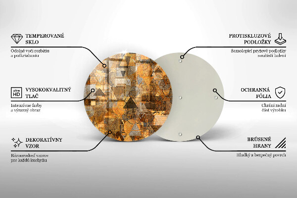 Tocător de bucătărie Model fără sudură de figuri geometrice