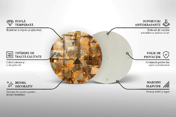 Tocător de bucătărie Model fără sudură de figuri geometrice