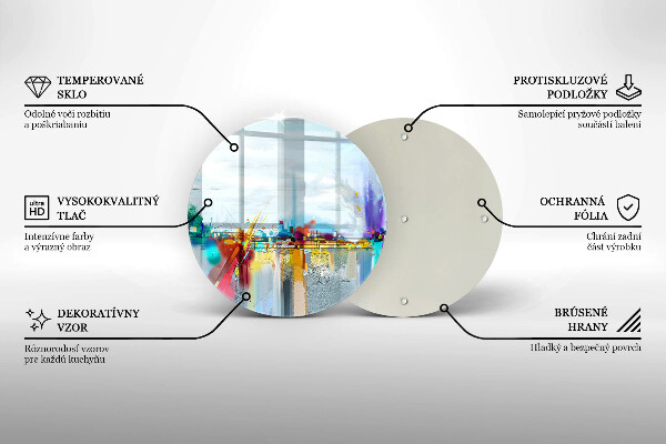 Tocător de bucătărie Abstracție pictată